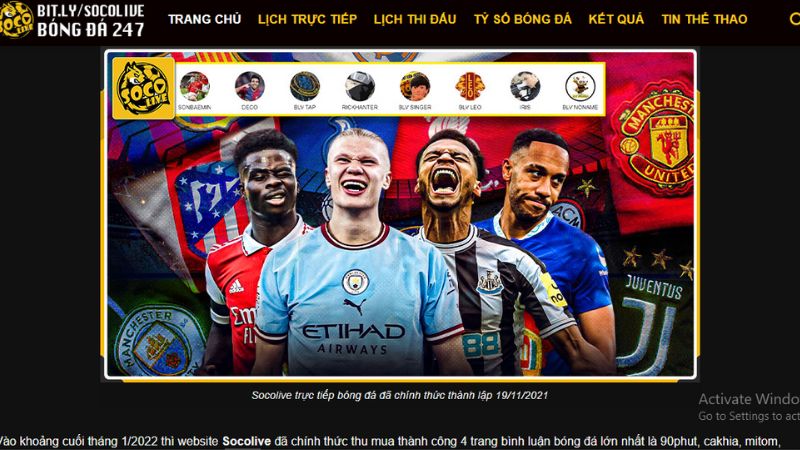 Những tính năng hấp dẫn tại kênh bóng đá Socolive